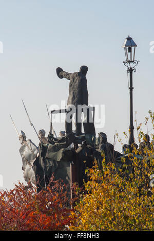 Communist-era Bela Kun Memorial in the Memento Park, Budapest, Hungary Stock Photo
