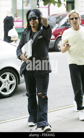 Nikki Sixx, London st martins Lane  (credit image©Jack Ludlam) Stock Photo