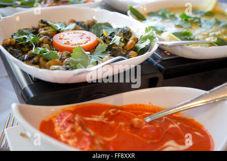 Indian curries in an English restaurant Stock Photo