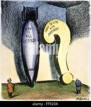 CARTOON: ATOM BOMB, 1945. /nIn the Lab of Human Affairs: American ...