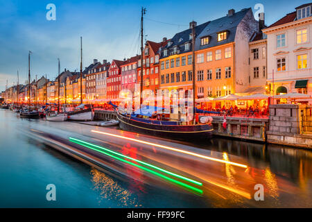 Copenhagen, Denmark on the Nyhavn Canal. Stock Photo