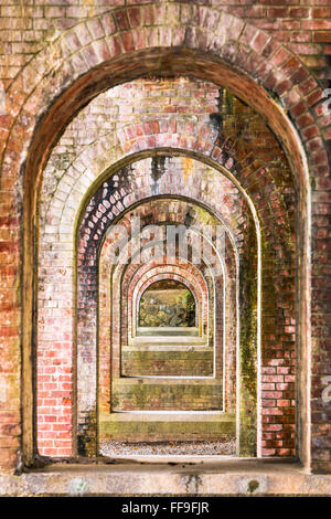 Kyoto, Japan under the Nanzenji Temple Aqueduct. Stock Photo