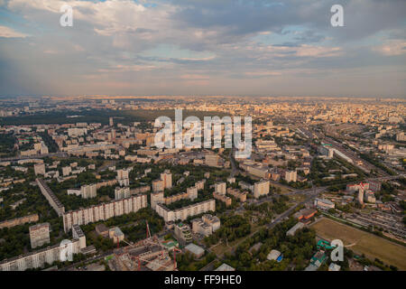 Birdseye view of Moscow, Russia, summer Stock Photo