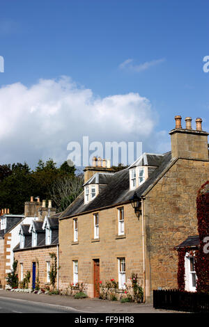 Town houses in Dornoch, Ross and Cromarty, Scotland Stock Photo