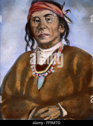APACHE CHIEF: COCHISE. /nThe Apache chief Cochise (1812?-1874). Oil over a photograph, n.d. Stock Photo