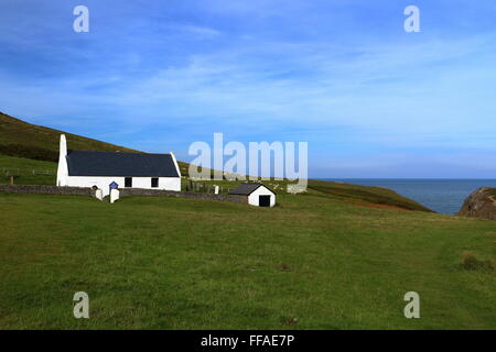 Mwnt, small community and ancient parish in south Ceredigion, Wales, on the West Wales coast Stock Photo