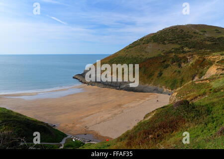 Mwnt, small community and ancient parish in south Ceredigion, Wales, on the West Wales coast Stock Photo