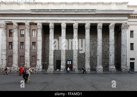 The Temple of Hadrian at Piazza di Pietra in Rome, Italy; Temple di Adriano Stock Photo