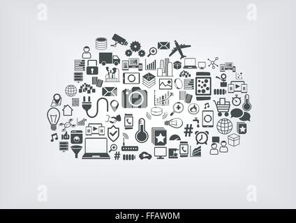 Internet of things concept in the cloud Stock Vector
