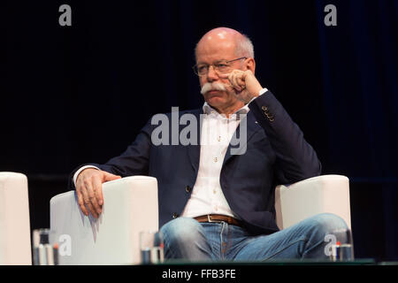 Bochum, Germany. 11th February, 2016. Dieter Zetsche, CEO Daimler AG, CAR symposium, automotive experts meeting, Bochum, Germany, 11.02.2016. Credit:  Juergen Schwarz/Alamy Live News Stock Photo