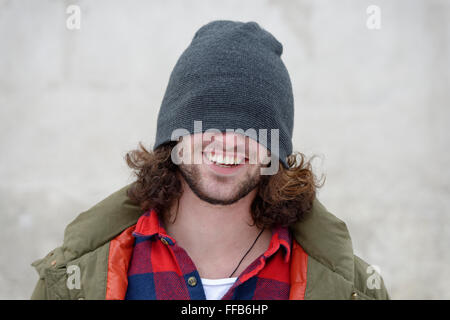 Portrait, man, young, cool with cap, Germany Stock Photo