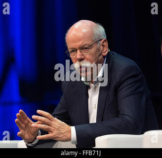 Bochum, Germany. 11th February, 2016. Dieter Zetsche, CEO Daimler AG, CAR symposium, automotive experts meeting, Bochum, Germany, 11.02.2016. Credit:  Juergen Schwarz/Alamy Live News Stock Photo