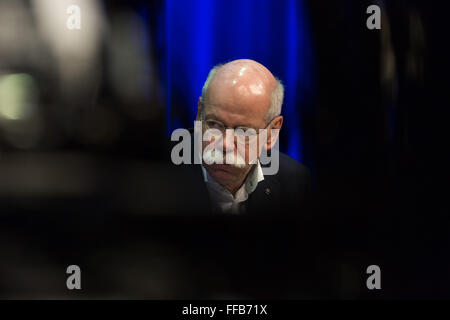 Bochum, Germany. 11th February, 2016. Dieter Zetsche, CEO Daimler AG, CAR symposium, automotive experts meeting, Bochum, Germany, 11.02.2016. Credit:  Juergen Schwarz/Alamy Live News Stock Photo