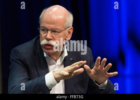 Bochum, Germany. 11th February, 2016. Dieter Zetsche, CEO Daimler AG, CAR symposium, automotive experts meeting, Bochum, Germany, 11.02.2016. Credit:  Juergen Schwarz/Alamy Live News Stock Photo