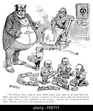 McKINLEY CARTOON, 1900. /nFrom the cartoon series 'Willie and His Papa ...