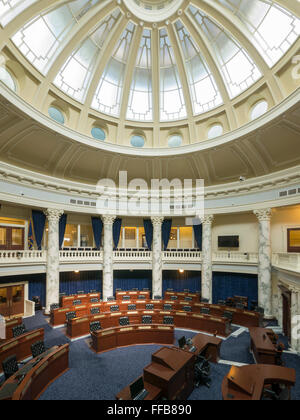 House chambers, Idaho State Capitol building, Boise, Idaho. Stock Photo