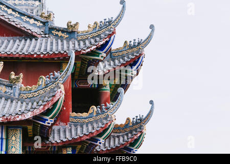 The view of a traditional Chinese Taoism temple in Yibin, Sichuan province. Stock Photo