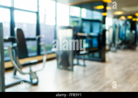 Fitness gym blurred abstract background Stock Photo