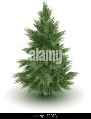 Christmas tree. vector pine image isolated on white Stock Vector