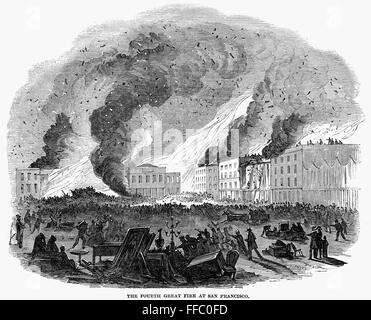 SAN FRANCISCO: FIRE, 1850. /nThe third great fire, 14 June 1850, in six ...