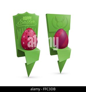 Abstract Origami Easter Egg Holders Stock Vector