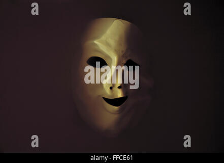 Deformed scary mask in the dark water Stock Photo - Alamy