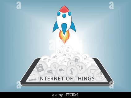 Internet of things takes off as future technology trend Stock Vector
