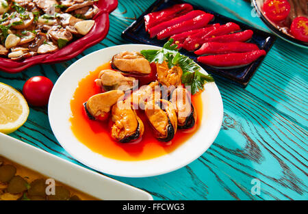 tapas typical from spain mixed Stock Photo