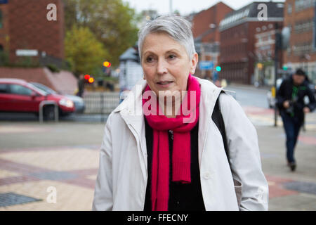 Stephanie Booth, mother-in-law to Cherie Blair, arrives at Leeds Magistrates Court in West Yorkshire, UK. Stock Photo