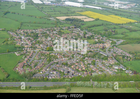 An aerial view of the Northamptonshire village of Kilsby Stock Photo