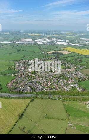 An aerial view of the Northamptonshire village of Kilsby Stock Photo