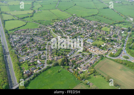 An aerial view of the Northamptonshire village of Kilsby Stock Photo