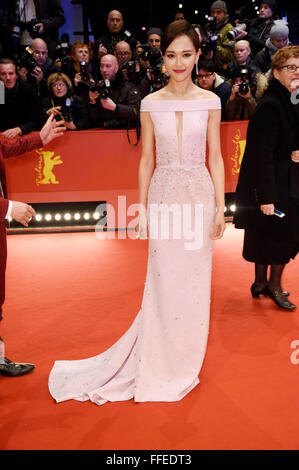 Tang Yan attending the 'Hail Caesar!' premiere at the 66th Berlin International Film Festival / Berlinale 2016 at Berlinale Palast on February 11, 2016 in Berlin, Germany. Stock Photo