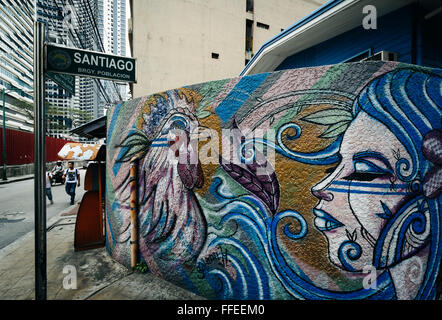 Street art in Poblacion, in Makati, Metro Manila, Philippines. Stock Photo