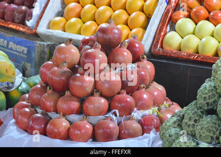 Mumbai, India - October 19, 2015 - Fruits and vegetables on indian market in Mumbai Stock Photo