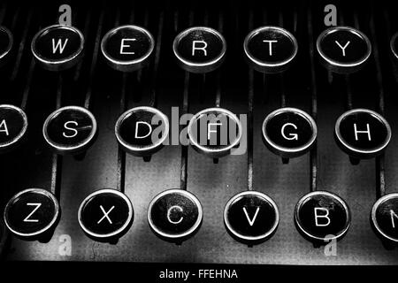 Antique Typewriter keys Stock Photo