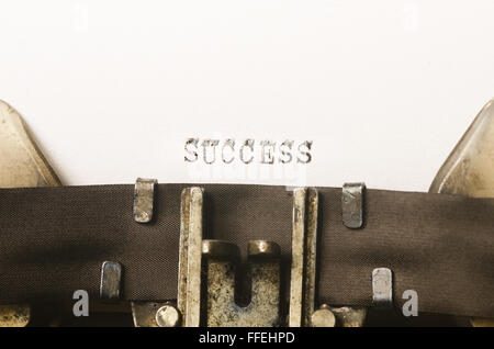 word success written on old typewriter Stock Photo