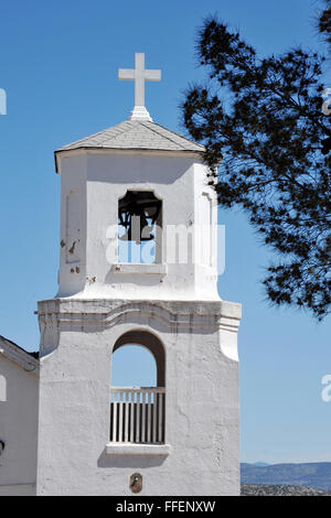 Saint Ceci la's Church Jerome Arizona, 'Wickedest Town in the West,' historic copper silver gold mining town, 1876. Stock Photo