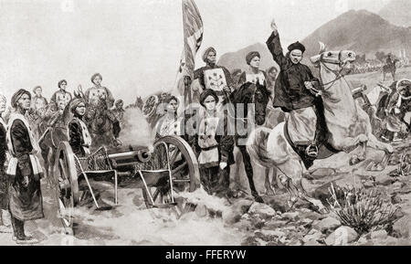 The First Sino-Japanese War, 1894 fought between the Qing Empire of China and the Empire of Japan. Stock Photo