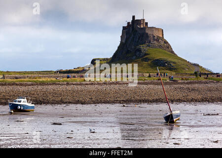Lindisfarne Castle on Holy Island Northumberland England UK built in 16th century and altered in 20th century by Edwin Lutyens Stock Photo
