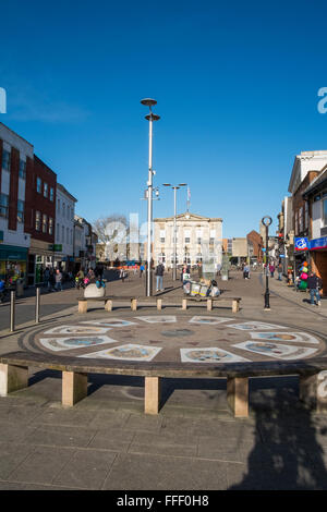 Andover, Shops High Street, Hampshire, England Stock Photo - Alamy