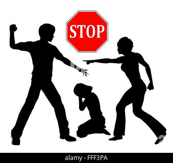 Stop Violence against Children Stock Photo