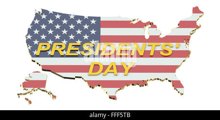 Presidents' Day concept isolated on white background Stock Photo