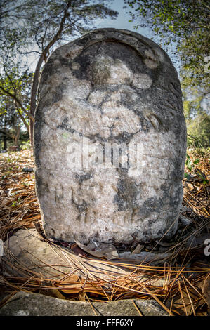 1-4-16 Spring TX - Found this grave marker in the MT. Zion Cemetery Stock Photo