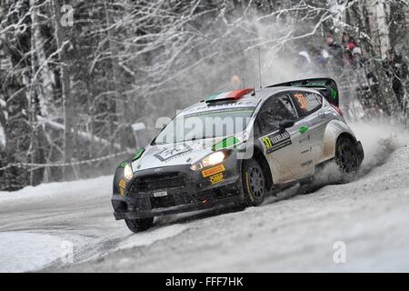 Karlstad, Sweden. 12th Feb, 2016. WRC Rally of Sweden. Dani Sordo (ESP ...