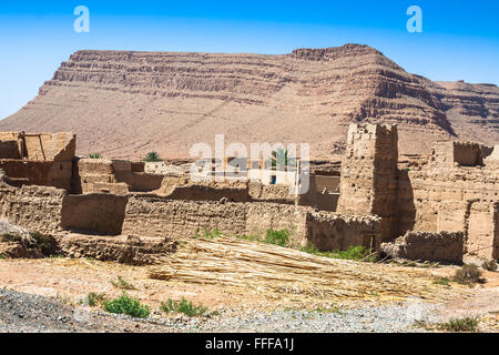 Berber villages in the desert morocco Stock Photo