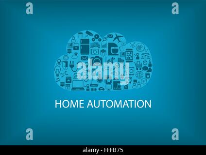 Home automation in the the cloud Stock Vector