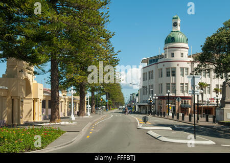 Marine Parade, Napier, Hawke's Bay, New Zealand Stock Photo