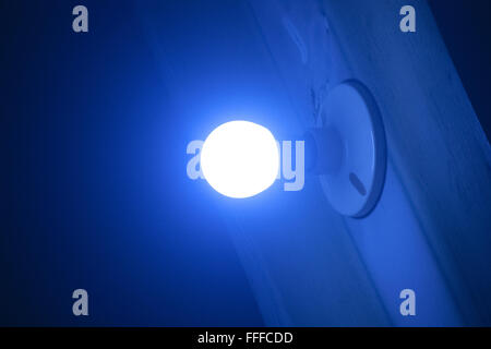 Blue light which resembles a good idea Stock Photo