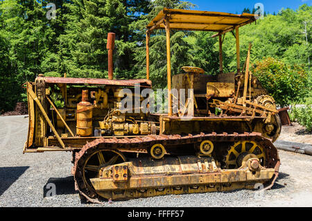 Logging equipment at the Camp 18 logging museum. Else, Oregon Stock Photo